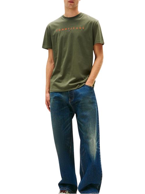 T-shirt in cotone verde Tommy Jeans | DM0DM207440H8